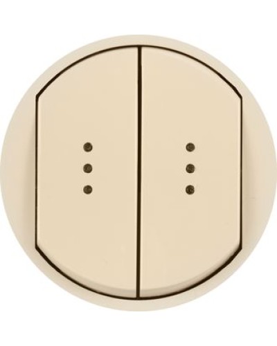 Лицевая панель для выключателя двойного с индикацией слоновая кость Celiane Legrand 066211 в Ижевске Аксессуары для кабель-канала Pintop.ru