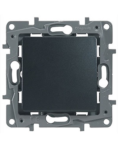Выключатель без фиксации с Н.О./Н.З. контактом 6 A 250 В антрацит Etika Plus Legrand 672614 в Ижевске Аксессуары для кабель-канала Pintop.ru