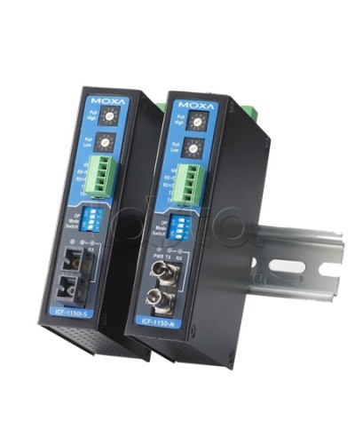 Конвертор RS-232/422/485 в оптику MM (ST)Moxa ICF-1150I-M-ST-T в Ижевске Дополнительное оборудование для ОПС Pintop.ru