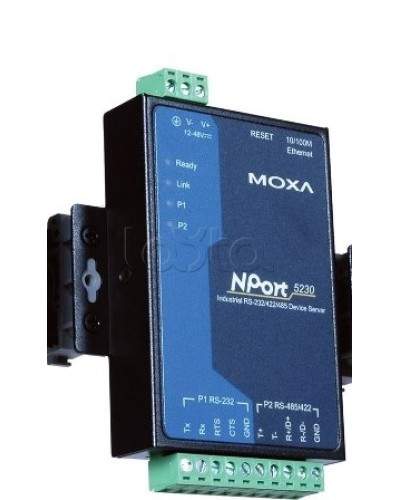 Сервер 2-портовый RS-232 + RS-422/485 в Ethernet Moxa NPort 5230-T в Ижевске Дополнительное оборудование для ОПС Pintop.ru