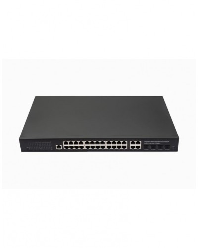 Управляемый L2 PoE коммутатор Gigabit Ethernet на 24 RJ45 PoE + 4 x GE Combo Uplink порта NST NS-SW-24G4G-PL в Ижевске Коммутаторы Pintop.ru