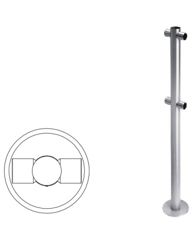 Стойка ограждения i-образная (антик серебро) Oxgard в Ижевске Ограждения Pintop.ru