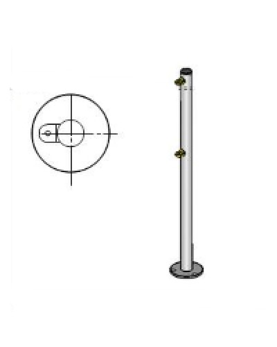 Стойка ограждения с 2-мя полупетлями под поворотную створку или секцию одностороняя Oxgard Стойка ограждения с 2-мя полупетлями односторонняя (ВЗР 1996.09.10) в Ижевске Ограждения Pintop.ru
