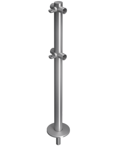 Стойка ограждения съемная Т-образная с 2-мя полупетлями Oxgard ВЗР 1996Р.20-04 в Ижевске Ограждения Pintop.ru