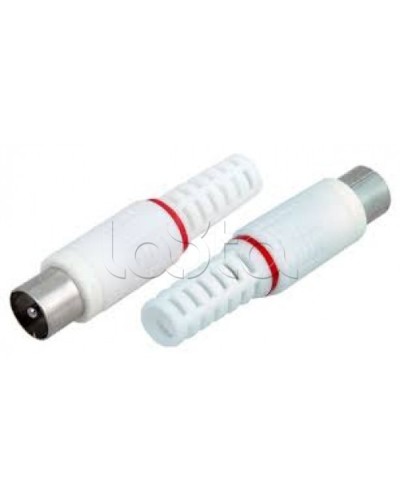 Разъем штекер TV без пайки Белый (100шт/уп) PROCONNECT 05-2041-2 в Ижевске Коннекторы Pintop.ru