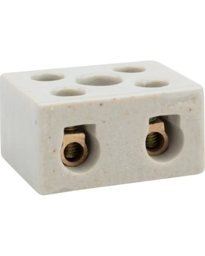 Клемма керамическая винтовая КВ 12 мм² 2 пары контактов с крепежным отверстием (50 шт./уп.) REXANT (07-6223) в Ижевске Монтажные материалы Pintop.ru