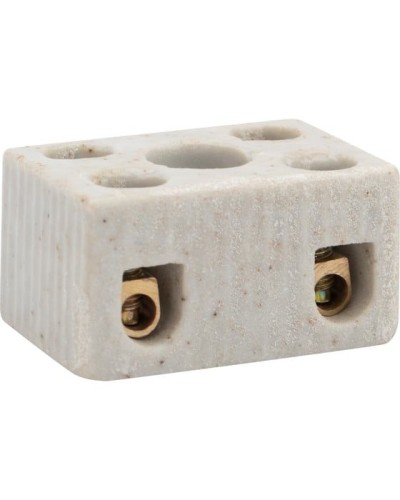 Клемма керамическая винтовая КВ 4 мм² 2 пары контактов с крепежным отверстием (100 шт./уп.) REXANT (07-6221) в Ижевске Монтажные материалы Pintop.ru