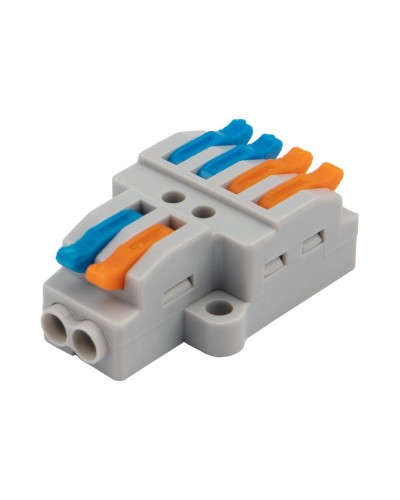 Разветвительная клемма СМК 2x2 2 полюса с монтажной площадкой 1 ввод 2 вывода (5 шт/уп) Rexant (07-5235-05) в Ижевске Клеммные колодки Pintop.ru
