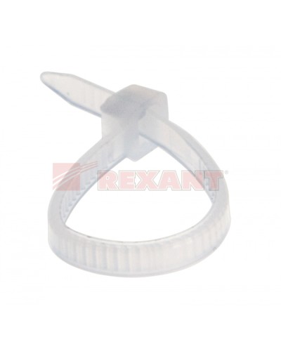 Хомут-стяжка нейлоновый 2.5х60 мм белый (100шт/уп) REXANT 07-0060 в Ижевске Стяжки-хомуты Pintop.ru