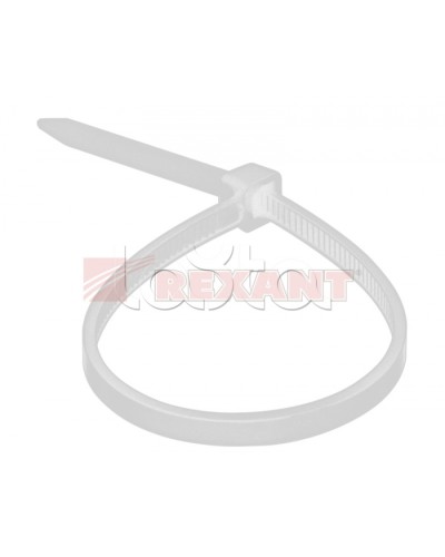 Хомут-стяжка нейлоновый 2.5х120 мм белый (100шт/уп) REXANT 07-0120 в Ижевске Стяжки-хомуты Pintop.ru
