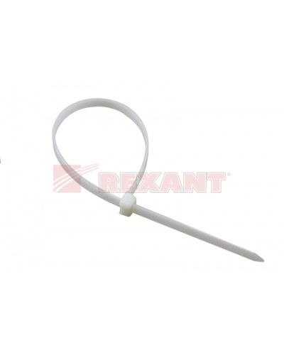 Хомут-стяжка нейлоновый 3х150 мм белый (100шт/уп) REXANT 07-0150 в Ижевске Стяжки-хомуты Pintop.ru