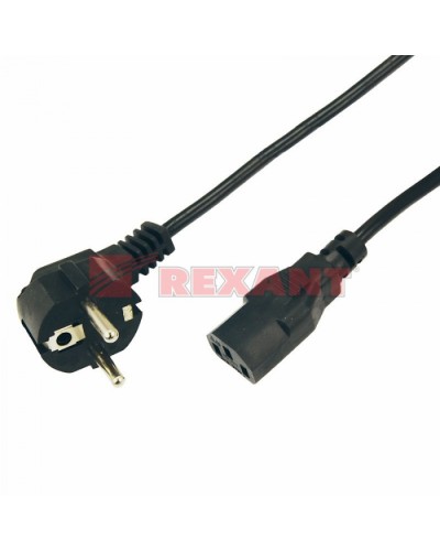 Шнур сетевой Евро 0.75мм² 1.8М (PVC) (с заземлением) (10шт/уп) REXANT 11-1131 в Ижевске Патч-корды и пигтейлы Pintop.ru