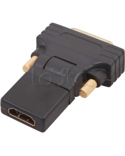 Переходник штекер DVI-D - гнездо HDMI поворотный GOLD (10шт/уп) REXANT 17-6812 в Ижевске Проходные адаптеры Pintop.ru