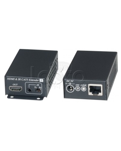 Комплект для передачи HDMI сигнала с ИК повторителем по одному кабелю витой пары SC&T HE02EI в Ижевске Видеоусилители, Модуляторы, Делители Pintop.ru