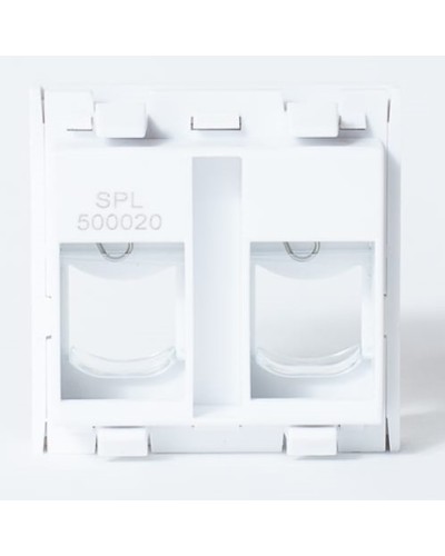 Лицевая панель45x45 мм, для 2 модулей Keystone SPL (500020) в Ижевске Аксессуары для кабель-канала Pintop.ru