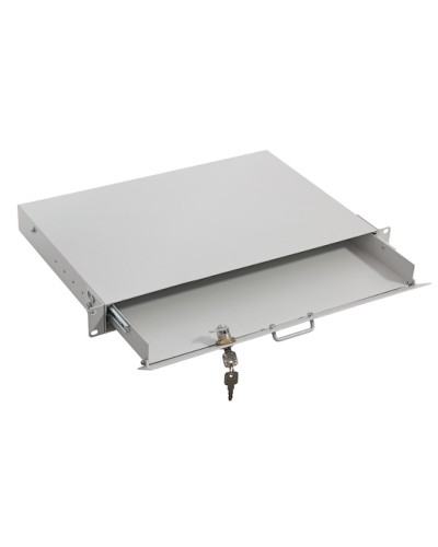 Полка под клавиатуру, выдвижная 1U TLK TLK-KB1-GY в Ижевске Полки для шкафов и стоек Pintop.ru