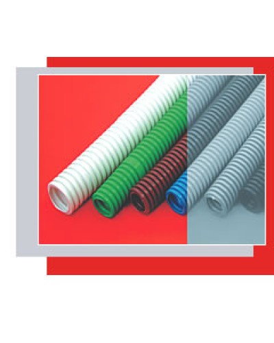 Труба гофрированная HFFR легкая диам 40 мм, с зондом, без галогена, трудногорючая, цвет серый Экопласт 20140HFR в Ижевске Труба (ОКЛ) Экопласт Pintop.ru