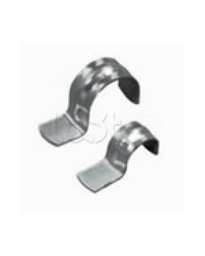 Скоба оцинкованная однолапковая без монтажного отверстия, для трубы D50мм (1уп = 50шт) Экопласт (43751) в Ижевске Держатели, клипсы, скобы Pintop.ru