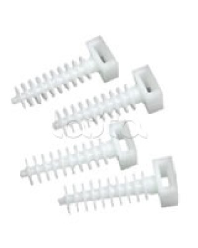 Держатель хомутов для установки в отверстиях D8 мм 37х13 мм Экопласт 47214 в Ижевске Крепеж: Дюбели, шурупы, саморезы Pintop.ru