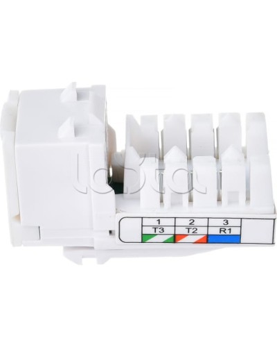 Механизм розетки телефонной (6 контактов) RJ-12 LK45 (Экопласт) (855600) в Ижевске Розетки компьютерные и телефонные Pintop.ru