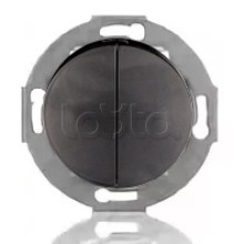 Выключатель двухклавишный Экопласт (схема 5) 10 A, 250 B (черный ) Vintage