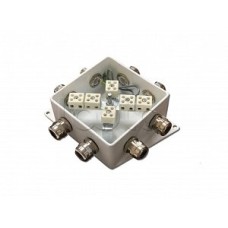 Коробка монтажная огнестойкая Гефест КМ-О (12к)-IP66-120х120, семь вводов