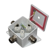 Коробка монтажная огнестойкая Гефест КМ-О (6к)-IP66, три ввода 80х80х68