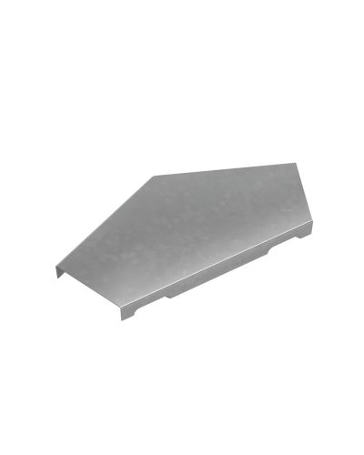 Крышка горизонтального угла 45 гр. 50 мм ПЛЮС INOX304 КМ-Профиль (KGLplus45-50 INOX304) в Ижевске Аксессуары для лотков Pintop.ru