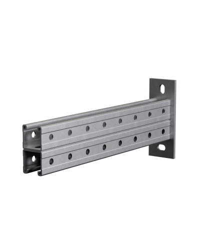 Страт-консоль двойная усиленная 41х41 L150 s:2,5 мм (тройная перфорация) КМ-Профиль (2KSSU41-150 3P) в Ижевске Аксессуары для лотков Pintop.ru