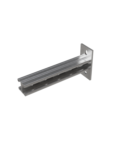 Страт-консоль двойная усиленная развернутая 41х21 L200 s:2,5 мм КМ-профиль (2KSSUR21-200) в Ижевске Аксессуары для лотков Pintop.ru