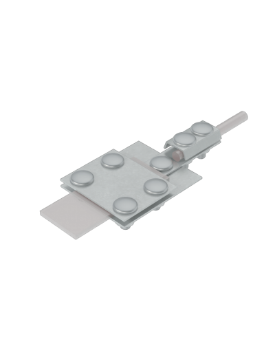 Универсальный контрольный соединитель полоса до 30 мм пруток Ø 5-8 мм INOX304 КМ-Профиль (UKS-B30-D5-8 INOX304) в Ижевске Аксессуары для лотков Pintop.ru