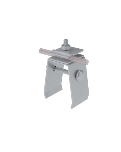 Универсальный фальцевый держатель H70 мм для прутка Ø 5-10 мм КМ-профиль (UFD-H70-D5-10) в Ижевске Монтажные материалы Pintop.ru