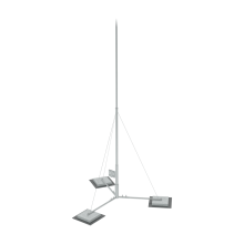 Вольностоящая молниеприемная мачта составная H5,1 м разборное основание HD КМ-Профиль (RTVMR-H5.1 HD)