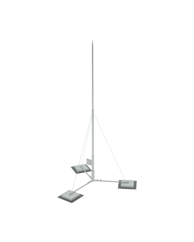 Вольностоящая молниеприемная мачта составная H5,1 м разборное основание HD КМ-Профиль (RTVMR-H5.1 HD) в Ижевске Монтажные материалы Pintop.ru