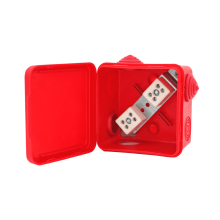 Коробка распределительная огнестойкая КРОПС-П1, IP54, габаритные размеры 100х100х50 мм, для кабелей сечением до 4 мм2, 2 клеммы КМ-Профиль (FRJB-KM-P1-4-02-КРОПС-IP54)