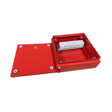 Коробка распределительная огнестойкая КРОПС, IP65, габаритные размеры 200х200х80 мм, для кабелей сечением до 10 мм2, 4 клеммы КМ-Профиль (FRJB-KM-ST6-10-04-КРОПС-IP65)