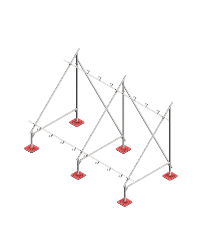 Опорная конструкция для установки нескольких солнечных панелей/коллекторов TECHNORAPTOR FOOT HD КМ-профиль (KM-TR-F-SSfMMPI-C HD) в Ижевске Системы видеонаблюдения Pintop.ru