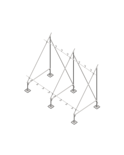 Опорная конструкция для установки нескольких солнечных панелей/коллекторов TECHNORAPTOR STEELFOOT КМ-профиль (KM-TR-STF-SSfMMPI-C) в Ижевске Системы видеонаблюдения Pintop.ru
