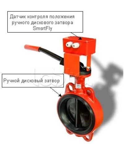 Датчик положения ручного дискового затвора Плазма-Т SmartFly в Ижевске Устройства контроля положения дисковых затворов Pintop.ru