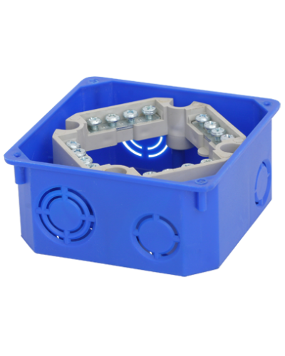 Коробка распаячная, для подштукатурного монтажа, с клеммником и крышкой, 110x110x50 (60шт/уп) ПожТехКабель 010-022 в Ижевске Распределительные коробки Pintop.ru