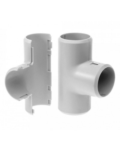 Тройник разборный д25 безгалогенный (HF) атмосферостойкий серый (30шт/300шт уп/кор) Промрукав (PR13.0366) в Ижевске Повороты, муфты, тройники Pintop.ru