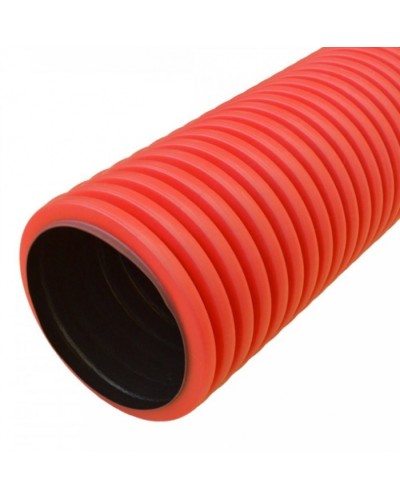 Труба гофрированная двустенная ПНД жесткая тип 450 (SN12) красная д110 5,7м (34,2м/уп) Промрукав (PR15.0120) в Ижевске Труба гофрированная Pintop.ru