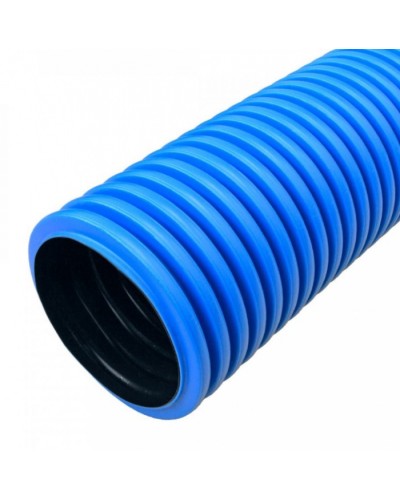 Труба гофрированная двустенная ПНД жесткая тип 750 (SN16) синяя д110 5,7м (34,2м/уп) Промрукав (PR15.0126) в Ижевске Труба гофрированная Pintop.ru