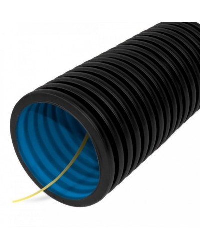 Труба гофрированная двустенная ПНД гибкая тип 450 (SN18) с/з черная д63 (100м/уп) Промрукав (PR15.0140) в Ижевске Труба гофрированная Pintop.ru