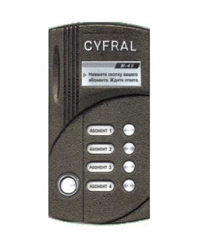 Блок вызова видеодомофона на 4 абонентов Цифрал M-4M/TVС в Ижевске Блоки вызова многоабонентные Pintop.ru