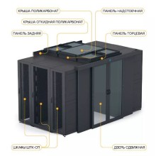 Крыша откидная поликарбонат 800 × 1500 ЭМаг 12/24В для шкафа ШТК-СП-×.8.× ЦМО ЦОД-СП-КОП-НО-800.1500-9005