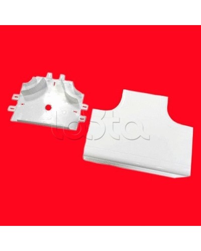 Угол Т-образный 100х40 с задней стенкой и разделителями для кабель-канала серии ARC-LAN, огнестойкость E15-E110 Экопласт 576414-E110 в Ижевске Аксессуары для кабель-канала Pintop.ru