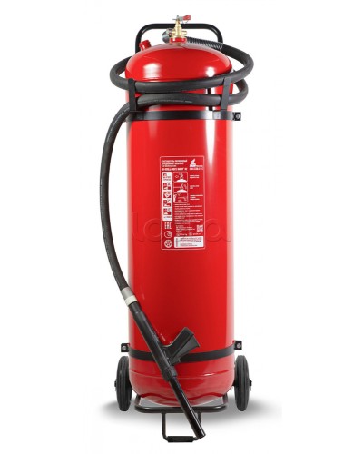 Огнетушитель ПОЖТЕХНИКА ОП-100(з) МИГ на тележке с перекрывным стволом (10А, 233В-2, С, Е) (баллон 125л., ОТВ-100кг) в Ижевске Огнетушители Pintop.ru