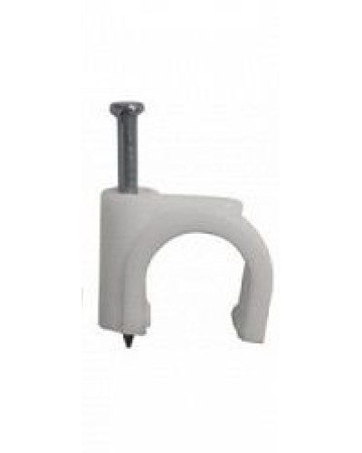 Скоба пластиковая Hyperline (GB-1) в Ижевске Держатели, клипсы, скобы Pintop.ru