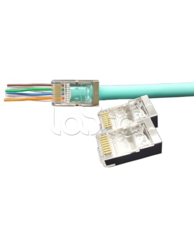 Разъем легкой оконцовки RJ-45 (8P8C) под витую пару Hyperline (PLEZ-8P8C-U-C6-100) в Ижевске Патч-корды и пигтейлы Pintop.ru
